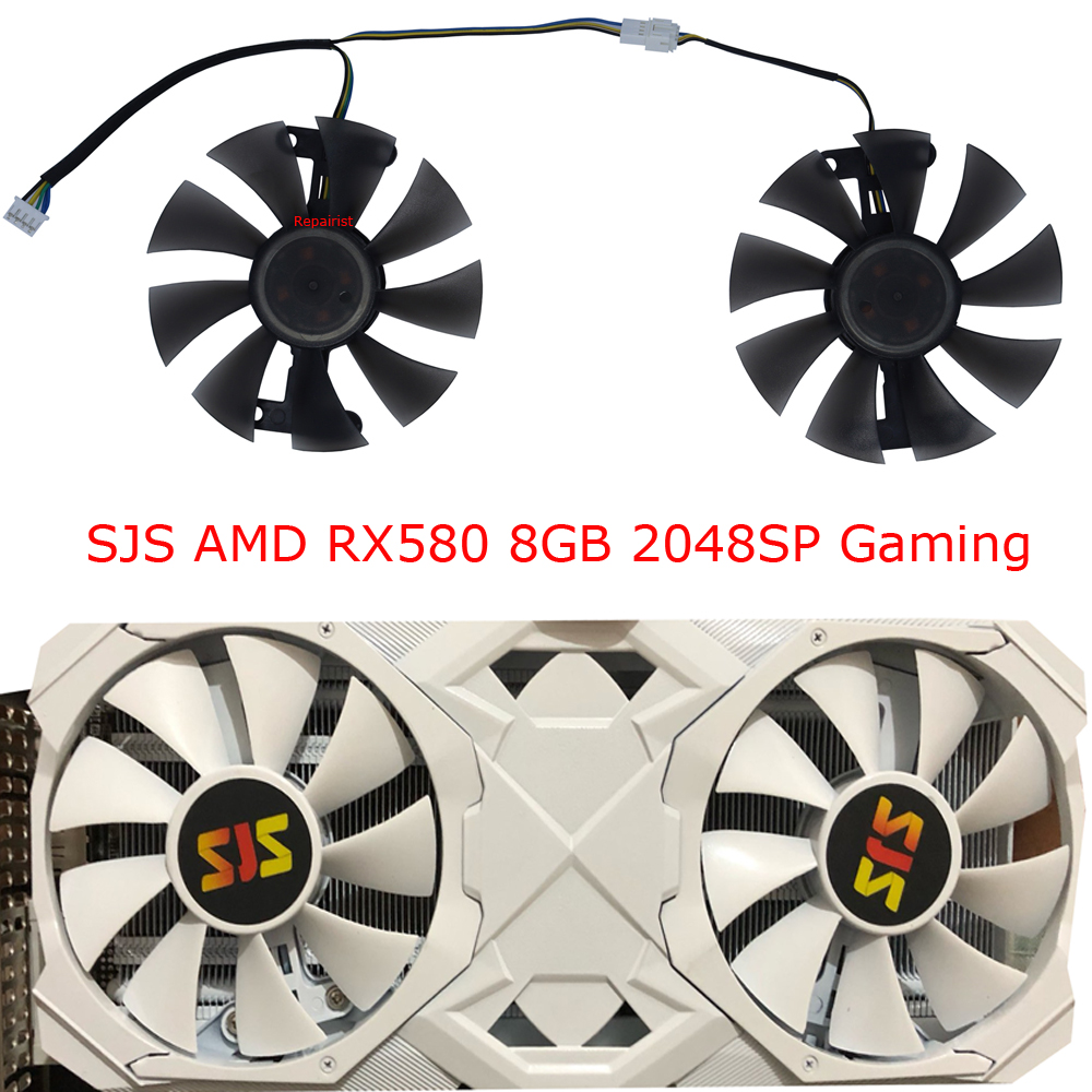 Rx 580 8Gb 2048Sp Gpu - الطبعة البيضاء بطاقة الرسومات التبريد ،