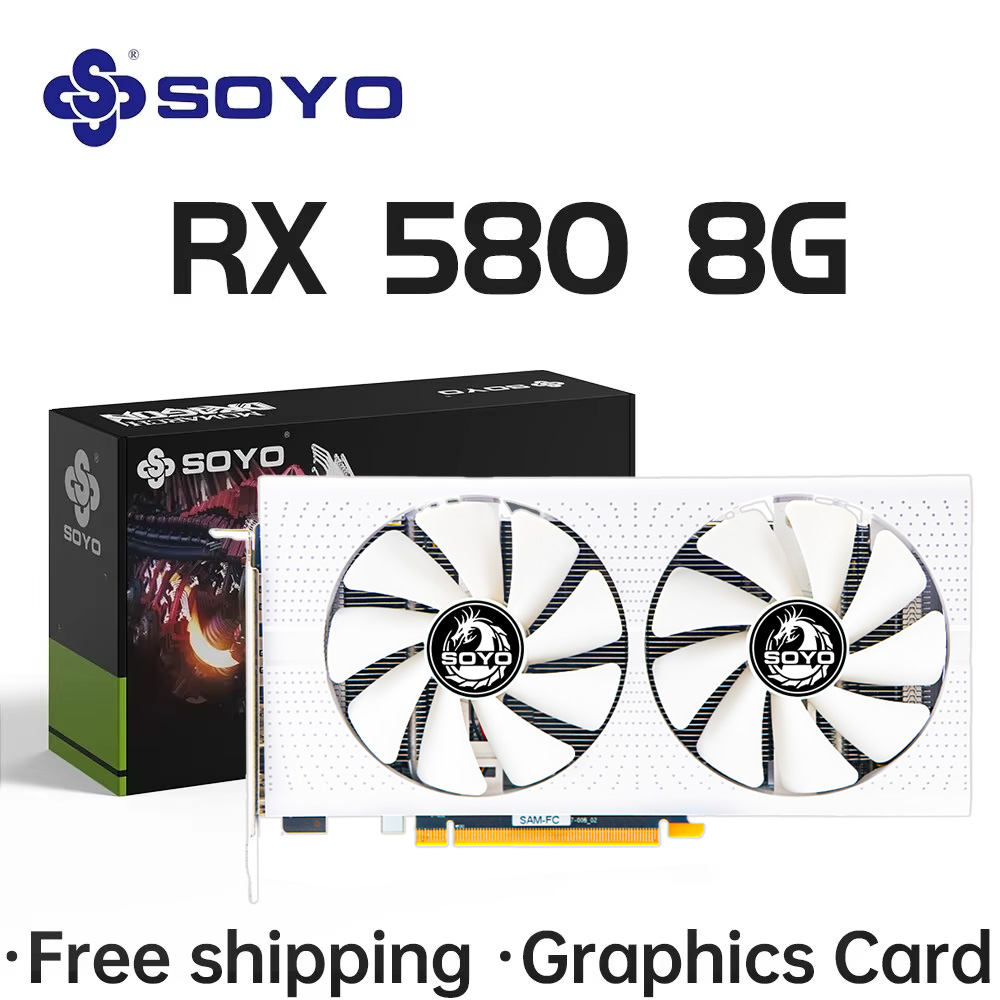 بطاقة رسومات SOYO AMD Radeon R - مراجعة Rx 580 8Gb 2048Sp Gpu وسعره